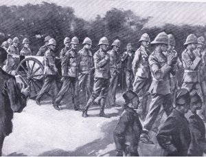 Funeral with Military Honours of a Boer Prisoner at Simonstown, from After Pretoria: The Guerilla War by A. C. Ball