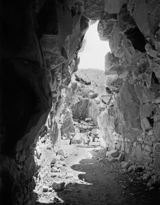 Excavators at work at a marble quarry in the Apuan Alps, Tuscany
