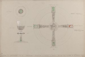 Chapel of Chivalry: proposed chalice, paten and alms dish