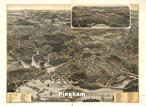 Town of Hingham, Plymouth County, Mass. 1885 by A. F.; Geo. H. Walker and Co. Poole