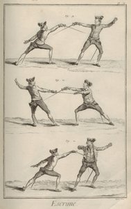 Fencing. From Encyclopédie by Denis Diderot and Jean Le Rond d
