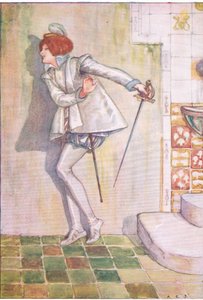 Poor Viola feared to look on her sword (Twelfth Night), from Tales from Shakespeare published by Ward Lock & Co Ltd