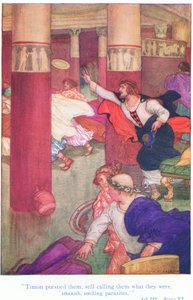 Timon pursued them, still calling them what they were, smooth, smiling parasites (Timon of Athens), from Tales from Shakespeare pub. by Ward Lock & Co Ltd