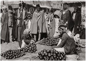 Fruit market in Baghdad, Iraq, 1925
