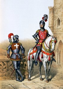 Captain of the archers in Paris and a cavalier, 15th century, 1887 by A. Lemercier