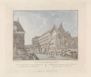 View of the Collapsed East India Warehouse in Amsterdam, 1822 (series title: Views of Amsterdam)