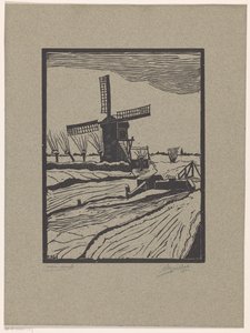 Winter Landscape with Mill by A. Marchal