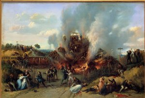 Railway disaster in Bellevue on the railway of Versailles, 8 May 1842