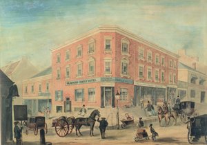 Corner of George and Hunter Streets, Sydney, 1849