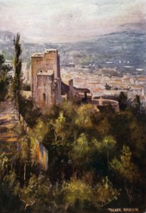 The Alhambra, The Vermillion Towers from the Ramparts by A. Trevor Haddon