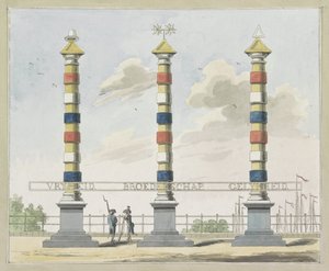Liberty, Brotherhood, and Equality, Decoration on the Hogesluis, 1795. Ten Plates of the Decorations at the Alliance Festival in Amsterdam in 1795 by A. Verkerk