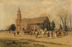 Old Bruton Church, Williamsburg, Virginia, in the Time of Lord Dunmore by A. Wordsworth Thompson