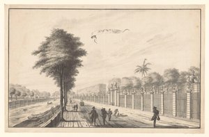 The Post Rijswijk Seen from Noordwijk by A. de Nelly (attributed to)
