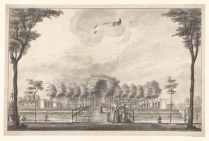 View of the Rear of Weltevreden Mansion by A. de Nelly (possibly)
