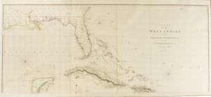 Chart of the West Indies and Spanish Dominions in North America by Aaron Arrowsmith