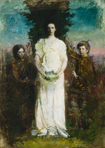 My Children Mary, Gerald, and Gladys Thayer, ca. 1897 by Abbott Handerson Thayer