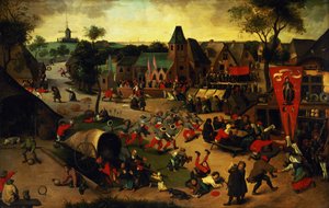 A Carnival on the Feast Day of St. George in a Village near Antwerp by Abel Grimmer or Grimer