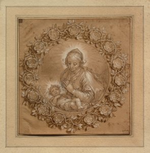 Madonna with Child in a Tondo by Abraham Bloemaert