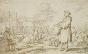 Market Scene by Abraham Bloemaert