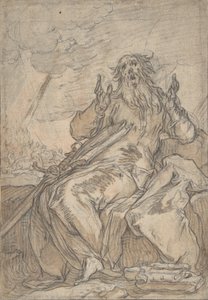 Saint Paul Seated, with His Conversion in the Background by Abraham Bloemaert