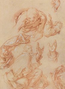 Studies of Hands and Bending Figures by Abraham Bloemaert