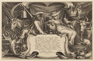 Titlepage, The Farmhouse and Landscape Series by Abraham Bloemaert
