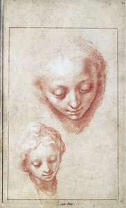Two Studies of the Head of the Virgin