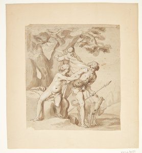 Venus and Adonis by Abraham Bloemaert