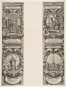 Almanach for 1639: Louis XIII and Anne of Austria entrusting the Kingdom and the Heir Apparent by Abraham Bosse