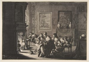 Foolish Virgins Sleeping by Abraham Bosse