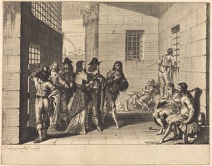 Gentry Visiting a Prison by Abraham Bosse