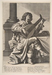 Man Singing and Playing a Lute