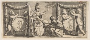 Minerva and the Arms of François Sublet de Noyers by Abraham Bosse