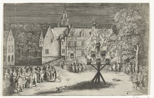 Bonfire at the Visit of Princess Maria Henrietta with Prince William III to Breda, 1653 by Abraham Dircksz. Santvoort