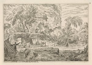 Arcadian Landscape with Triumphal Arch