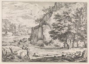 Landscape with Rocks by Abraham Genoels