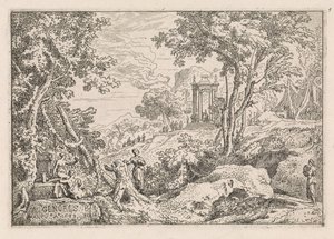 Landscape with Temple (series title: Classical Landscapes)