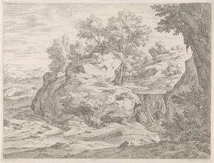 Landscape with Waterfall