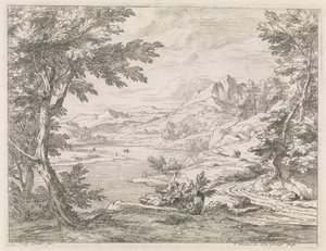 River Landscape with a Road