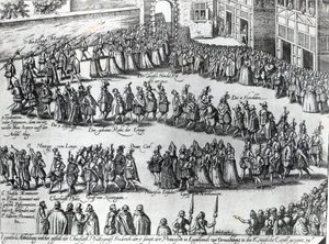 Procession for the wedding of Frederick V, Elector Palatine and Princess Elizabeth, c.1613 by Abraham Hogenberg