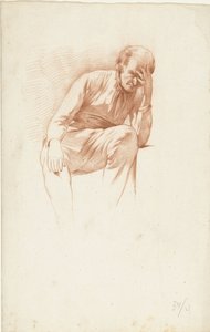 Seated Old Man, Hand on Face