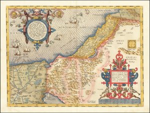 1573 Map of Palestine by Abraham Ortelius