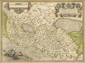 1584 Map - Terra Sancta by Abraham Ortelius