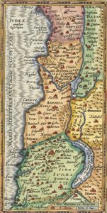 1624 Detail Map of the Holy Land by Abraham Ortelius