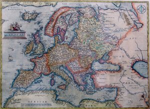Map of Europe by Abraham Ortelius