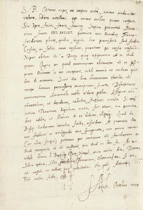 Autograph Letter Signed to His Nephew, Jacob Cool (Jacobus Colius), Antwerp, 2 February 1595 by Abraham Ortelius