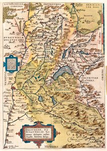 France, Switzerland, Italy by Abraham Ortelius