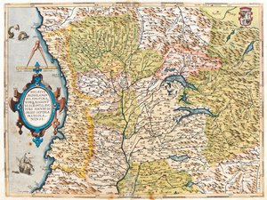 France, south Switzerland, Italy by Abraham Ortelius