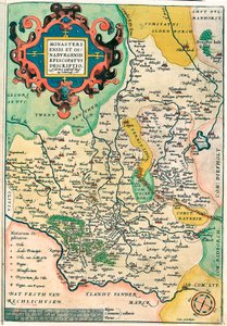 Franciae Orientalis: Monasteriensis Et Osnaburgensis Episcopatus Descriptio Geography Map of Franconia in Germany from 