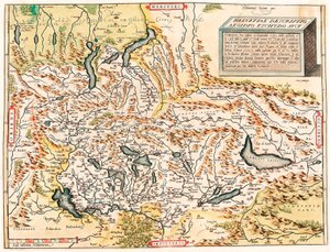 Geography map of the Swiss and French Alps including lakes from 